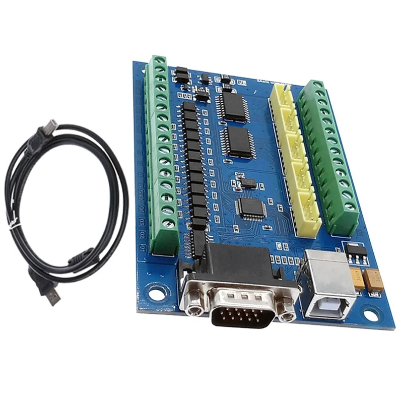 USB CNC 5 Axis 100KHz 12-24V Linear Motion Control Card STB5100 Breakout Board