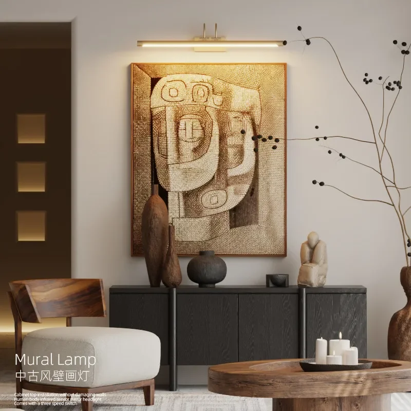 American medieval style photo painting wall lamp gallery led bathroom bathroom mirror cabinet special makeup mirror headlight
