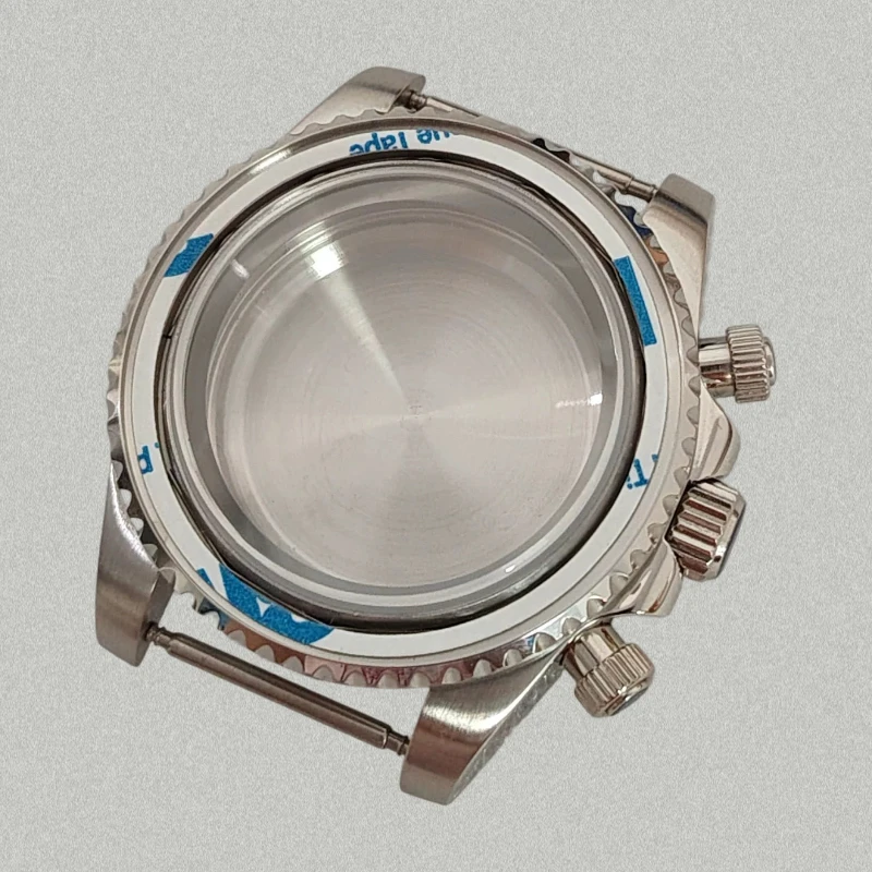 316L Stainless Steel VK63 Case 40mm Diver Silver Sapphire Glass Watch Case Fit Vk63 Quartz Movement
