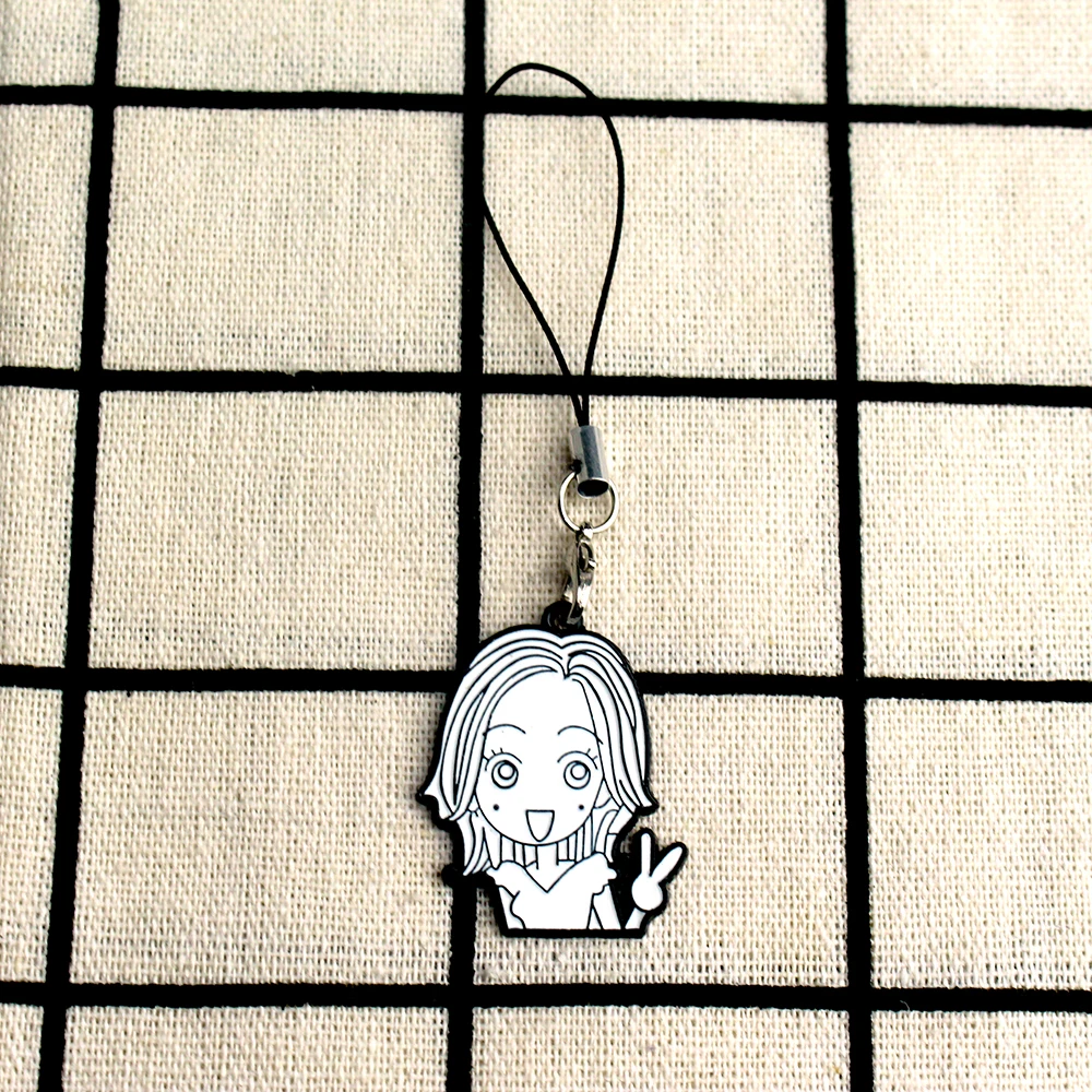 Anime NANA Manga Metal Keychain Nana Hachi Okazaki Shinichi Cosplay Cellphone Lanyard Key Chain Collection Handbag Decor Orname