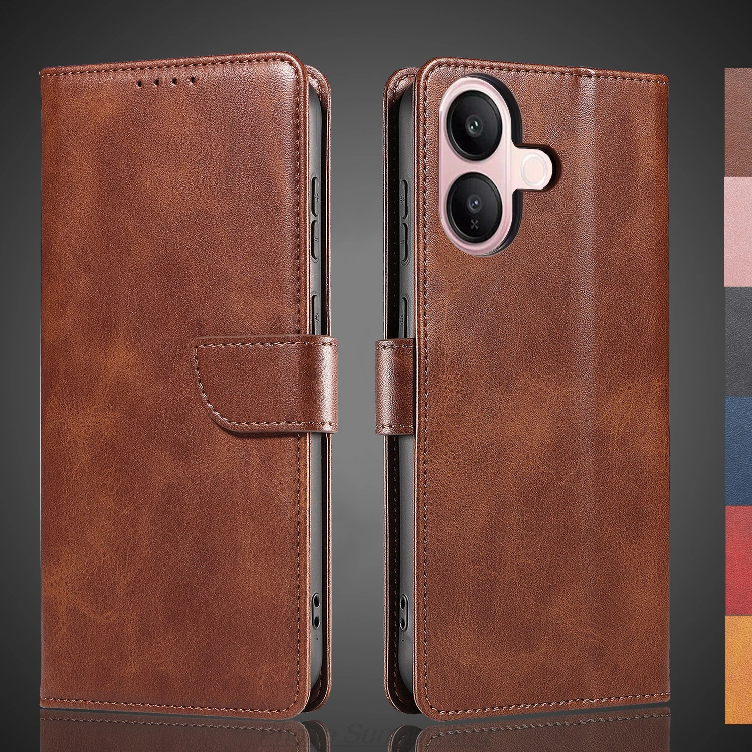 

Wallet Flip Cover Leather Case for Vivo V60 lite 4G 5G Global EUR Pu Leather Phone Bags protective Holster Capa Fundas Coque