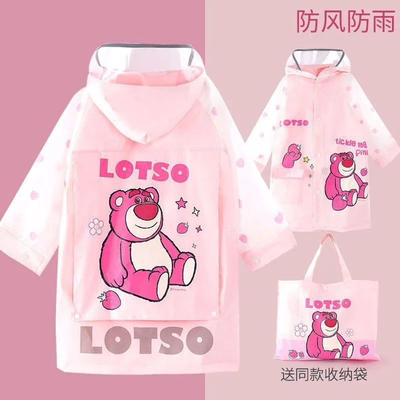 Lilo dan Stitch Disney Jas Hujan Kawaii Kartun Anime Aksesori Cetak Pakaian Tahan Air Hadiah Pria dan Wanita