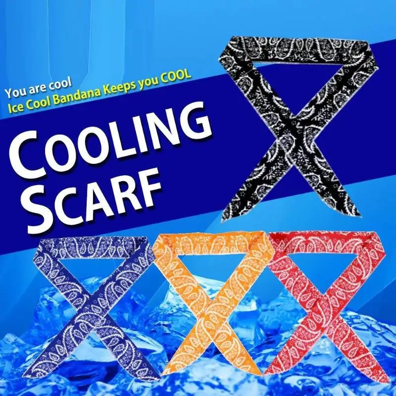 Dog Cooling Ice Scarf Breathable Heat Resistant Adjustable Collar for Small Medium Large Dogs Summer Outdoor Use