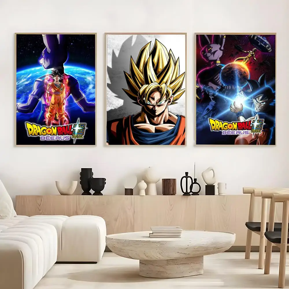 Up To Date D-Dragon B-Ball Poster Frameless Poster Self-adhesive Art Waterproof Paper Sticker Coffee House Bar Room Wall Decor