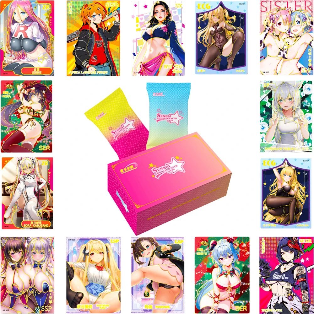 

The latest Senpai Goddess Fourth Bomb Card Girls Party Booster Box Anime TCG Rare Bikini Birthday Kids Toys Game Christmas Gift