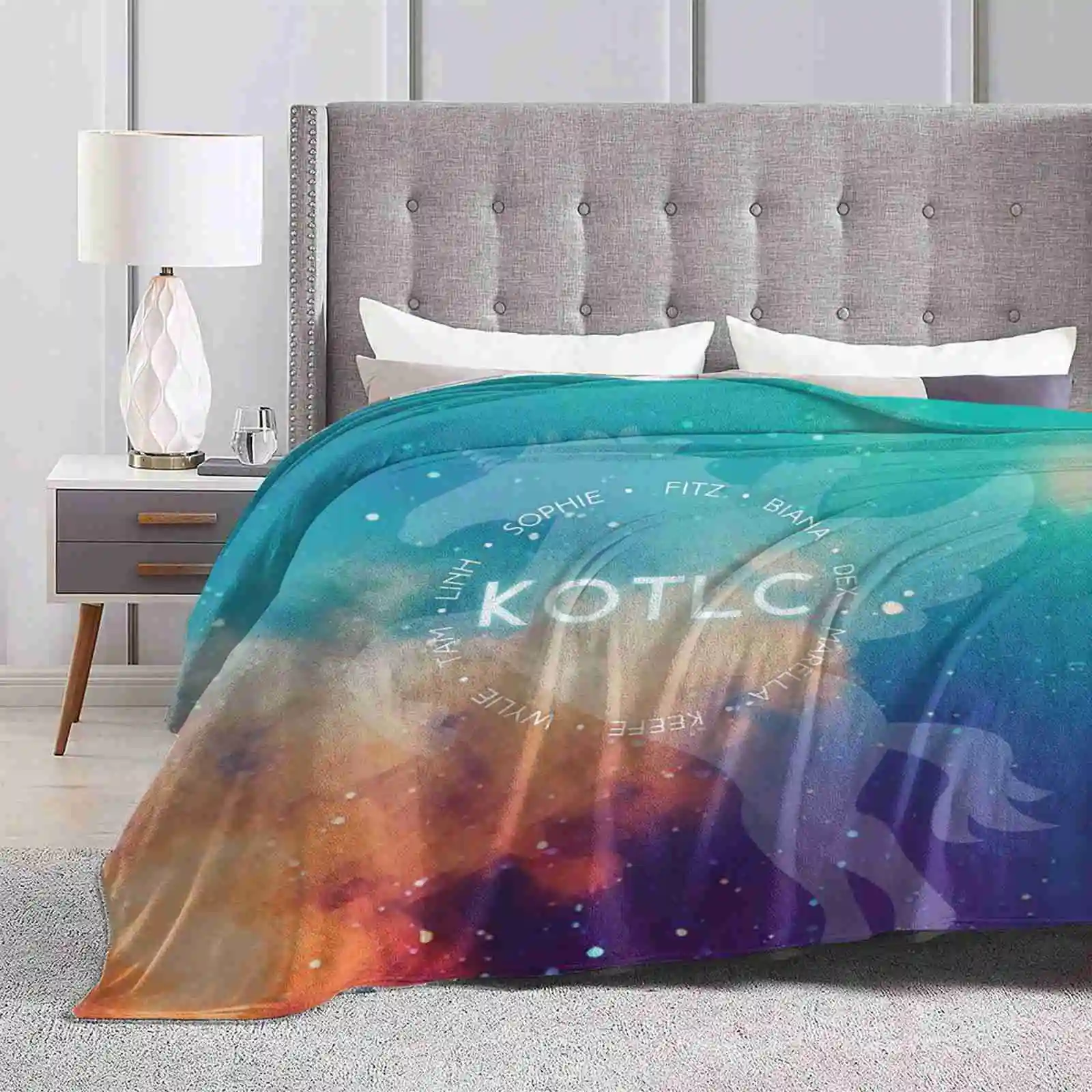 Kotlc Keeper Of The Lost Cities Inspired Starry Sky Alicorn Super Warm Soft Blankets On Sofa/Bed/Travel Kotlc Keeper Of The