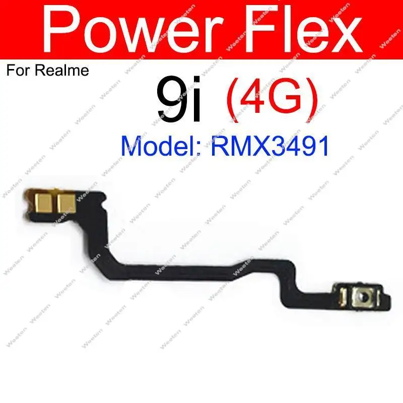 For Realme 9 Pro Plus 9pro+ 9i 9SE 9 Speed 4G 5G On OFF Power Volume Button Switch Keys Flex Cable Parts