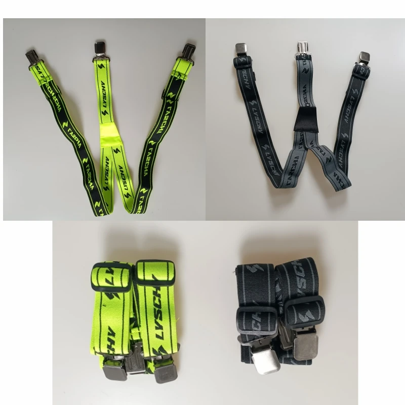 Men Women Heavy Duty Racing Motocross Pants Suspenders Male Adjustable Y-Back Braces Elastic Straps for Motorcycle Riding Pants