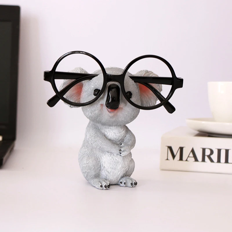 Koala Figurines Animal Statues Resin Glasses Stand Pencil Sunglasses Holder Container Desktop Home Decor Gift A