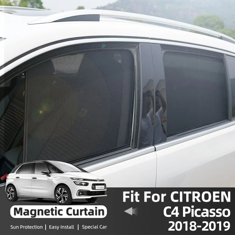 

For Citroen C4 Picasso 5seats 2013-2023 Car Curtain Window Sunshade Covers Magnetic Sun Shade Visor Solar Auto Accessories