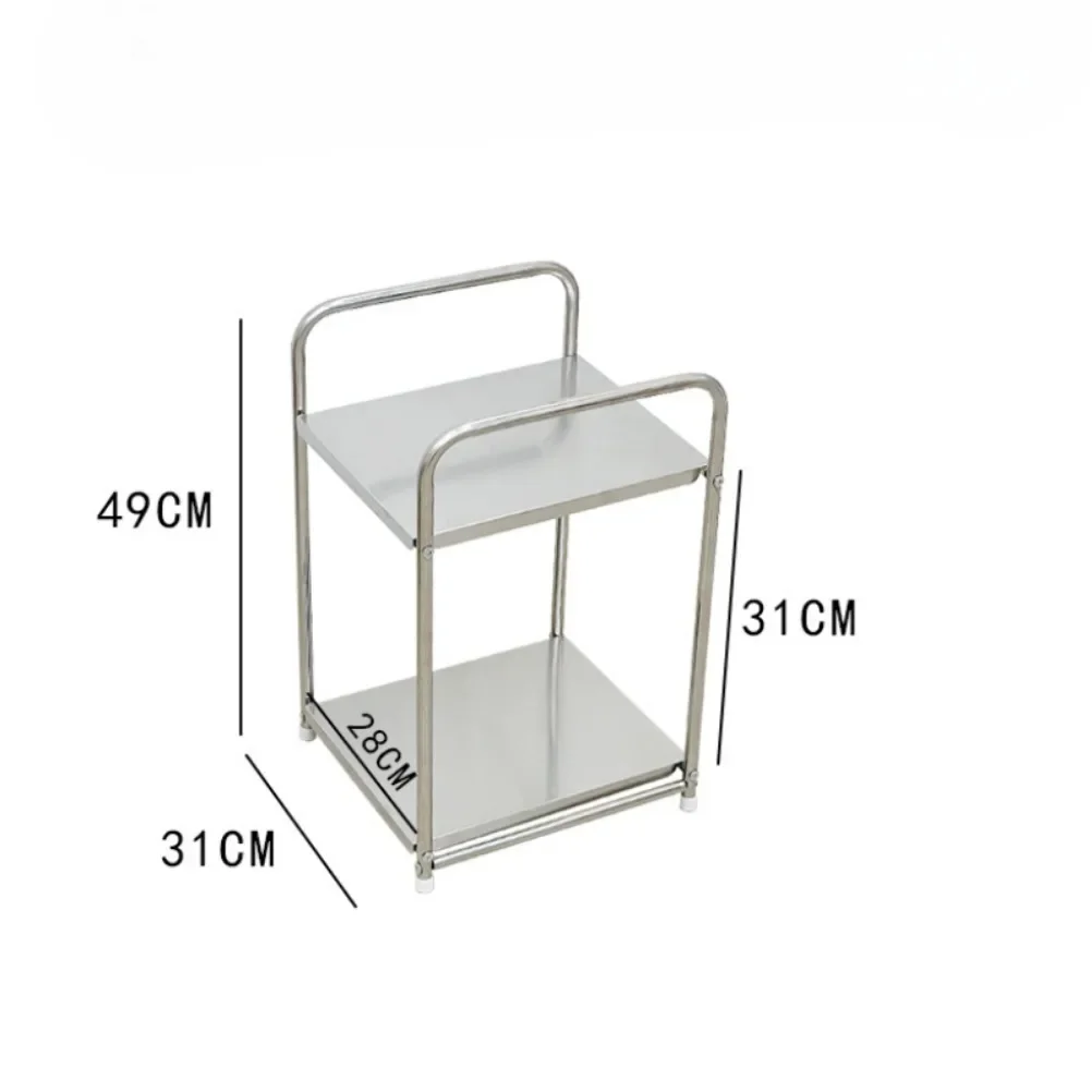 Modern Sofa Side Table Stainless Steel Coffee Table Living Room Corner Tables Multi Functional Storage Rack Kitchen Small Tables