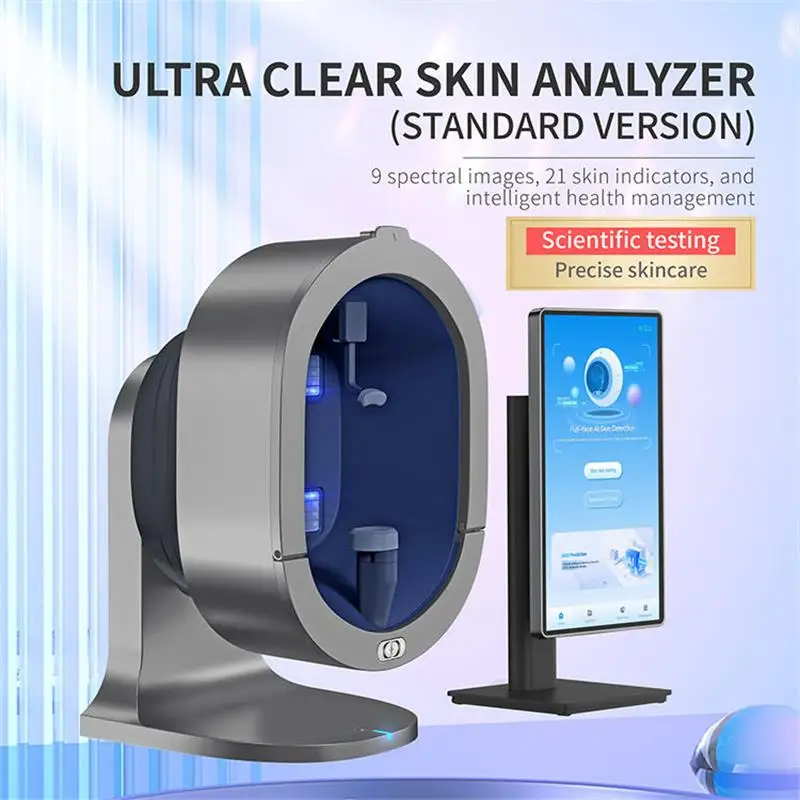 2025 نماذج جديدة AI المهنية الوجه AI ثلاثية الأبعاد كاشف الجلد تشخيص جهاز تحليل مسح الوجه