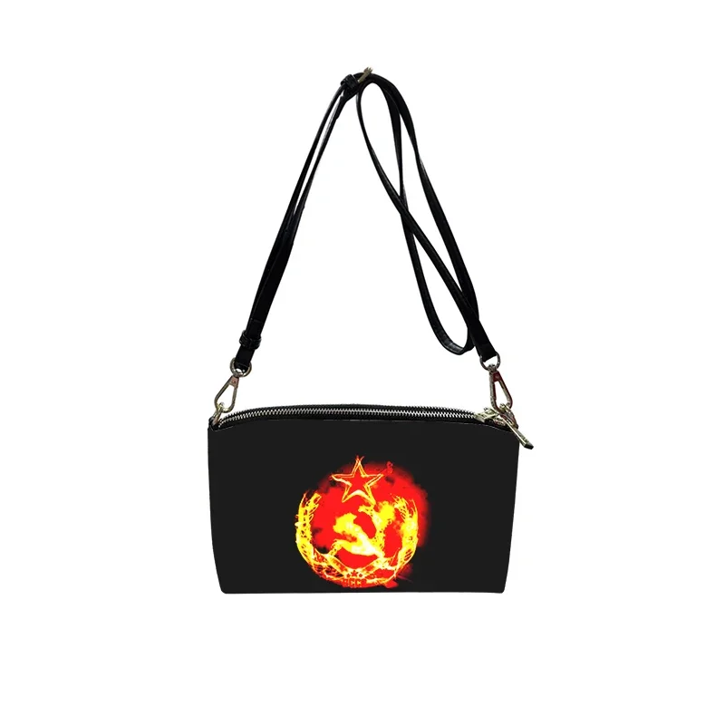 Soviet Union USSR flag PU Crossbody Bag 2023 New Women's Fashion Shoulder Bag Minimalist Small Square Bag for Women