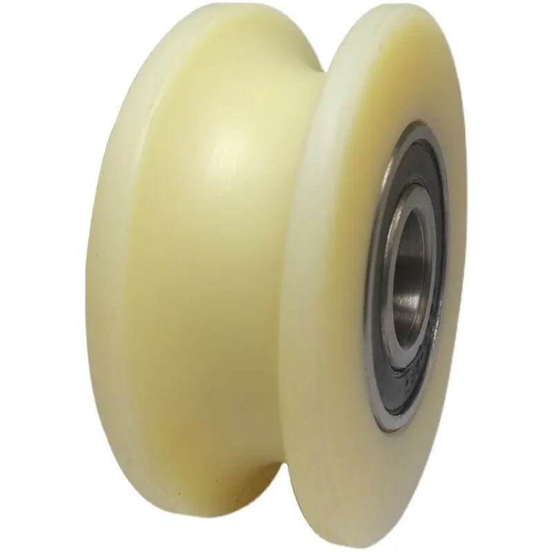 Nylon U Groove Pulley Wheel Cable Guide Roller for Wire Rope Sliding Door Gym Equipment 30mm-200mm