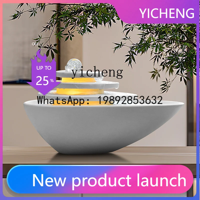 X7  Simple Modern Ornament Circulating Water Floor Water Feature Light Luxury Living Room Decoration Entrance