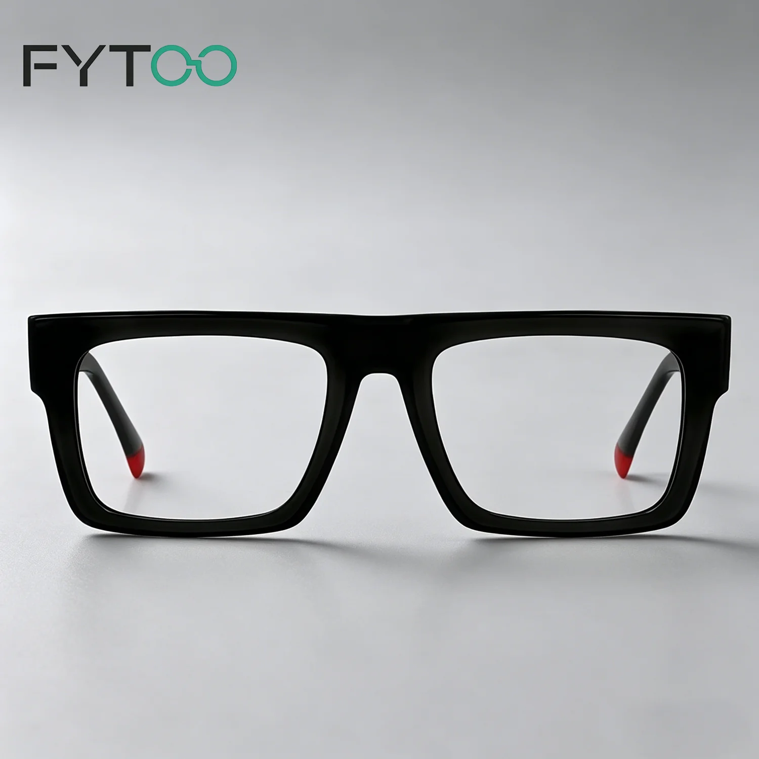

FYTOO Bold Square Acetate Blue Light Blocking Glasses – Durable Fashion Computer Eyewear for Men & Women, Office Daily Use1709