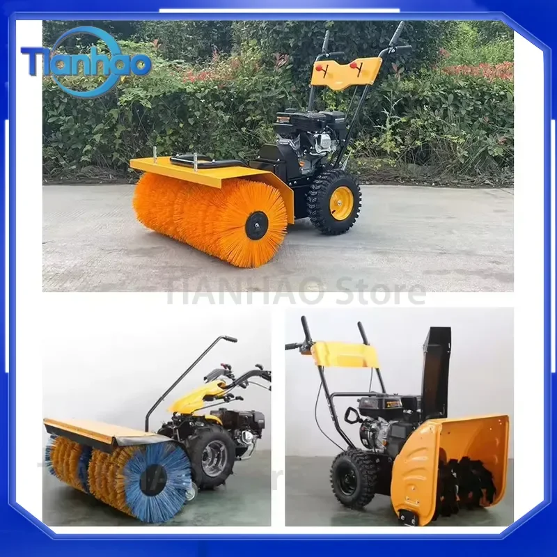 for Snow Blower Walk Behind Compact Manual Push Design for Home Driveway Property Road Snow Removal Tool Garden Equipment