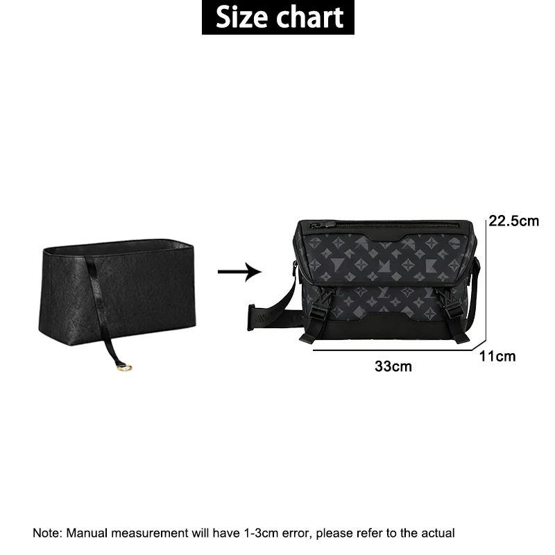 EverToner Trendy Felt Insert Bag Organizer Perfect For L messenger Bag Interior Snugly Durable Storage Accesories