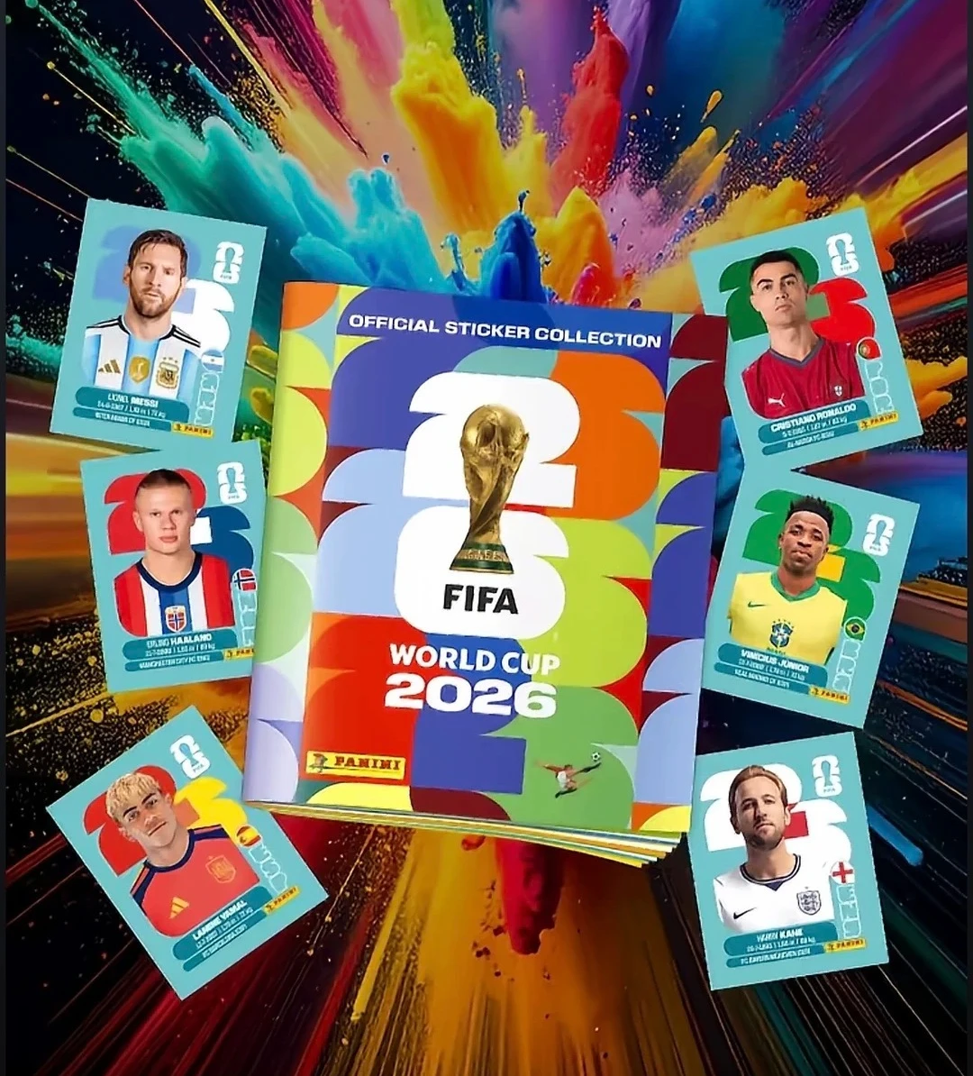 2026 FIFA World Cup Panini Original Stickers，International Version Rare Collection Football Fan Souvenir Present Gift