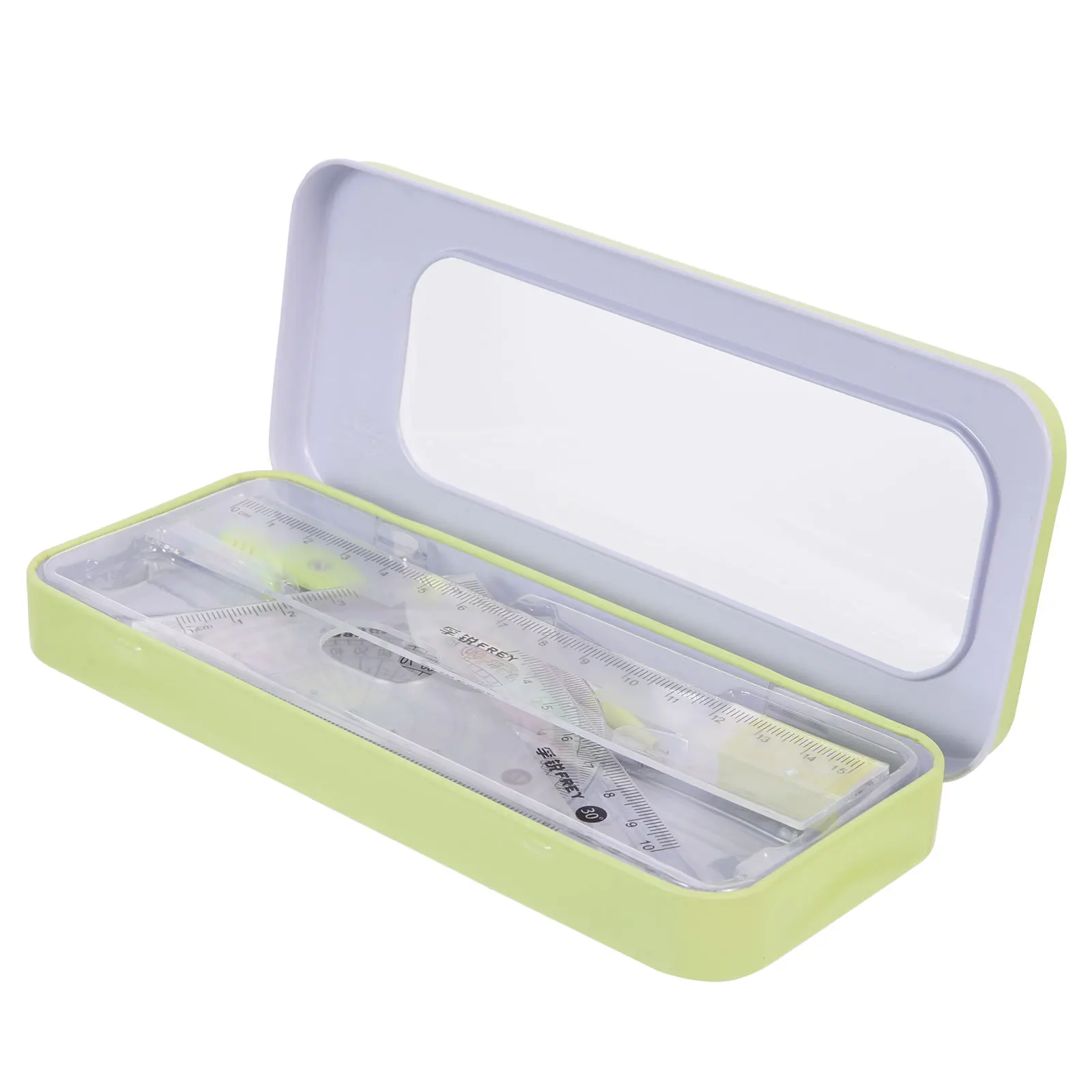 

1 set 1 Set Math Compass Protractor Geometry Kit Tools School Office Supplies Students Designers Lightweight Measuring Ruler