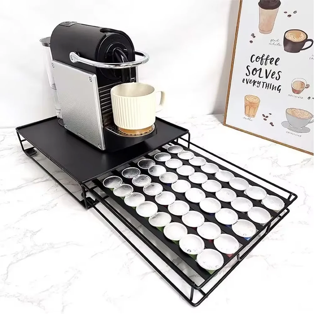 Capsule Coffee Storage Rack Drawer Style Capsule Box 40 Granule Coffee Capsules Container Household Mesa Kitchen Accessory 6