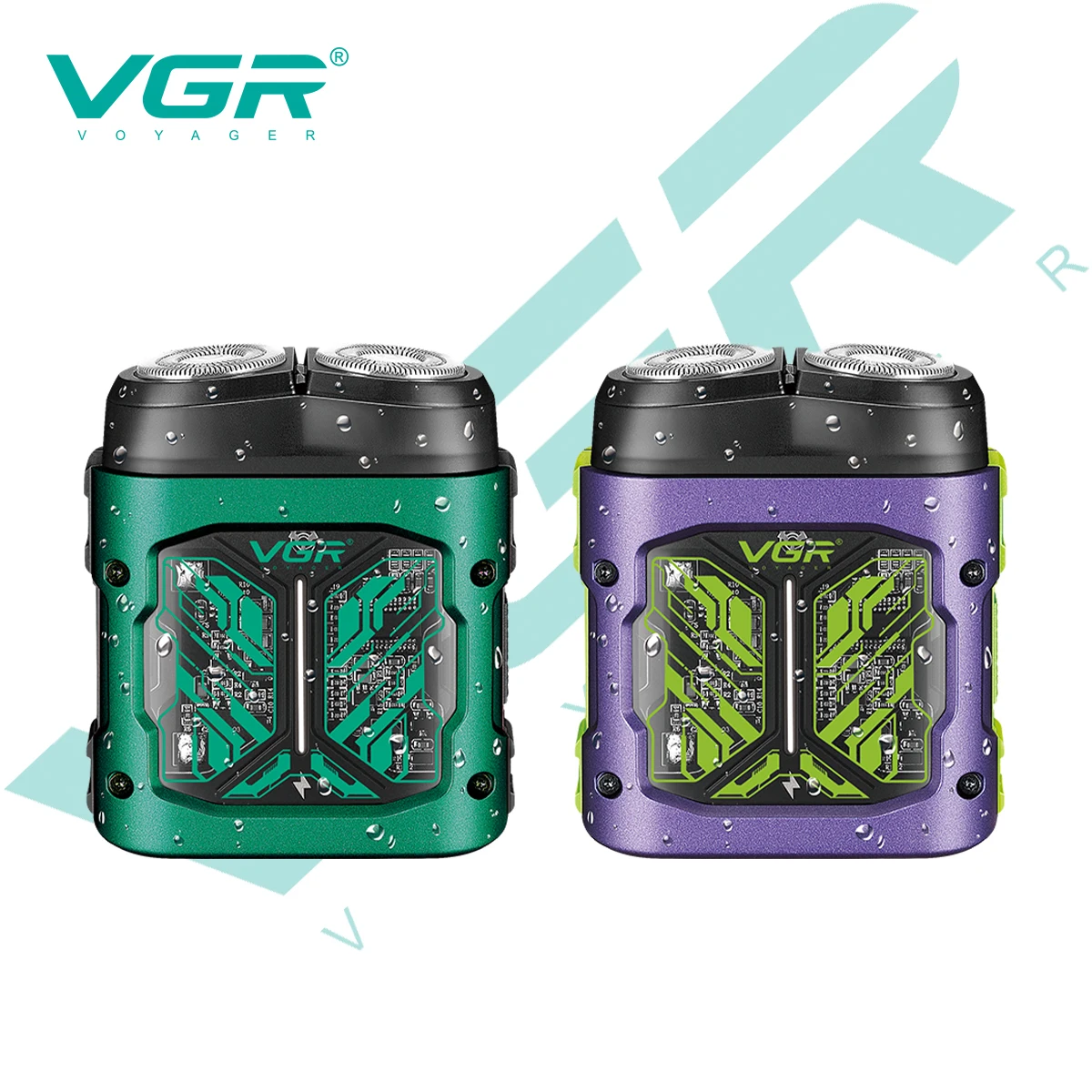 

VGR V-344 Новая металлическая ветровая бритва, профессиональное устройство для отбеливания бороды, удобная домашняя бритва, светодиодный цифровой триммер для волос