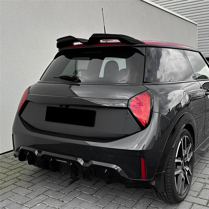 

Top!-Rear Top Splitter Lip Spoilers For BMW Mini Cooper S JCW J01 F65 F66 2024 2025 Rear Trunk Spoiler Wing