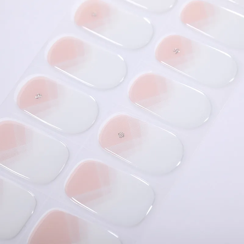 4 قطع من أغطية الأظافر الجل شبه المعالجة مع مجفف الأظافر، مجموعة ملصقات الأظافر الجلية، اضغط على ملصقات الأظافر، مجموعة غطاء كاملة