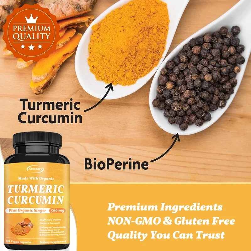 Turmeric Curcumin Capsules - Supports Joints, Digestion, Immune Health, and Relieves Joint Inflammation