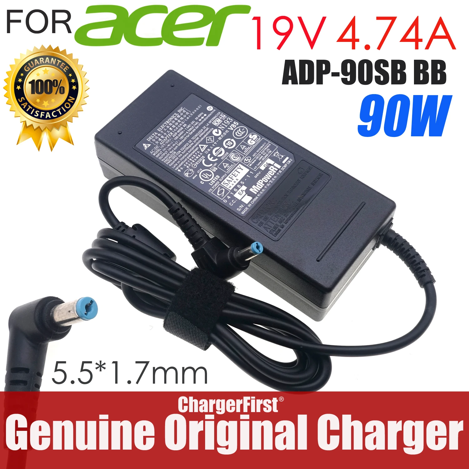 Genuine 19V 4.74A ADP-90SB BB laptop AC adapter charger For ACER ASPIRE V3-571G 4741G 4752G 5750G 5755G 5742G 5745G 5830TG
