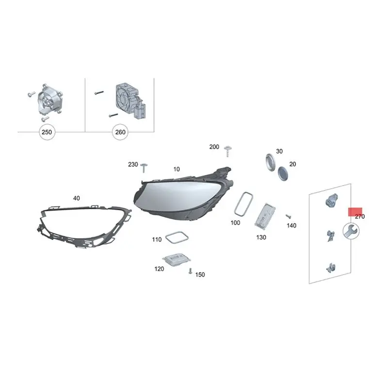 1Pair Car Headlight Bracket Repair Kits With Screws Accessories A2138202200 A2138202300 For Mercedes Benz E W213 W238 2016-2020