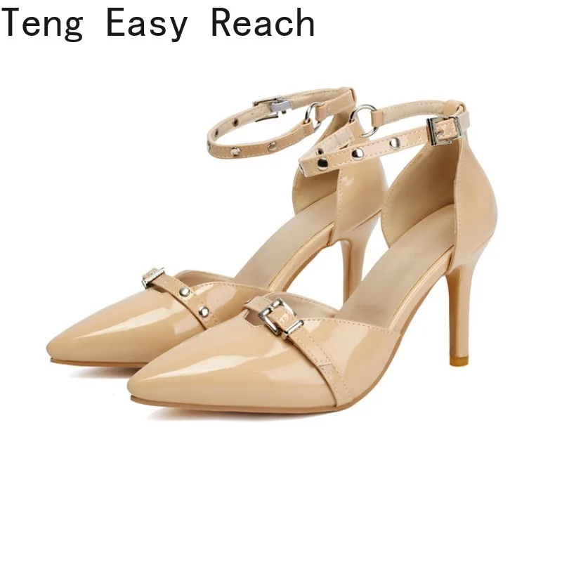 

2026 Summer New Fashionable Sexy Pointed High Heels Bare Buckle Strap Single Strap High Heels