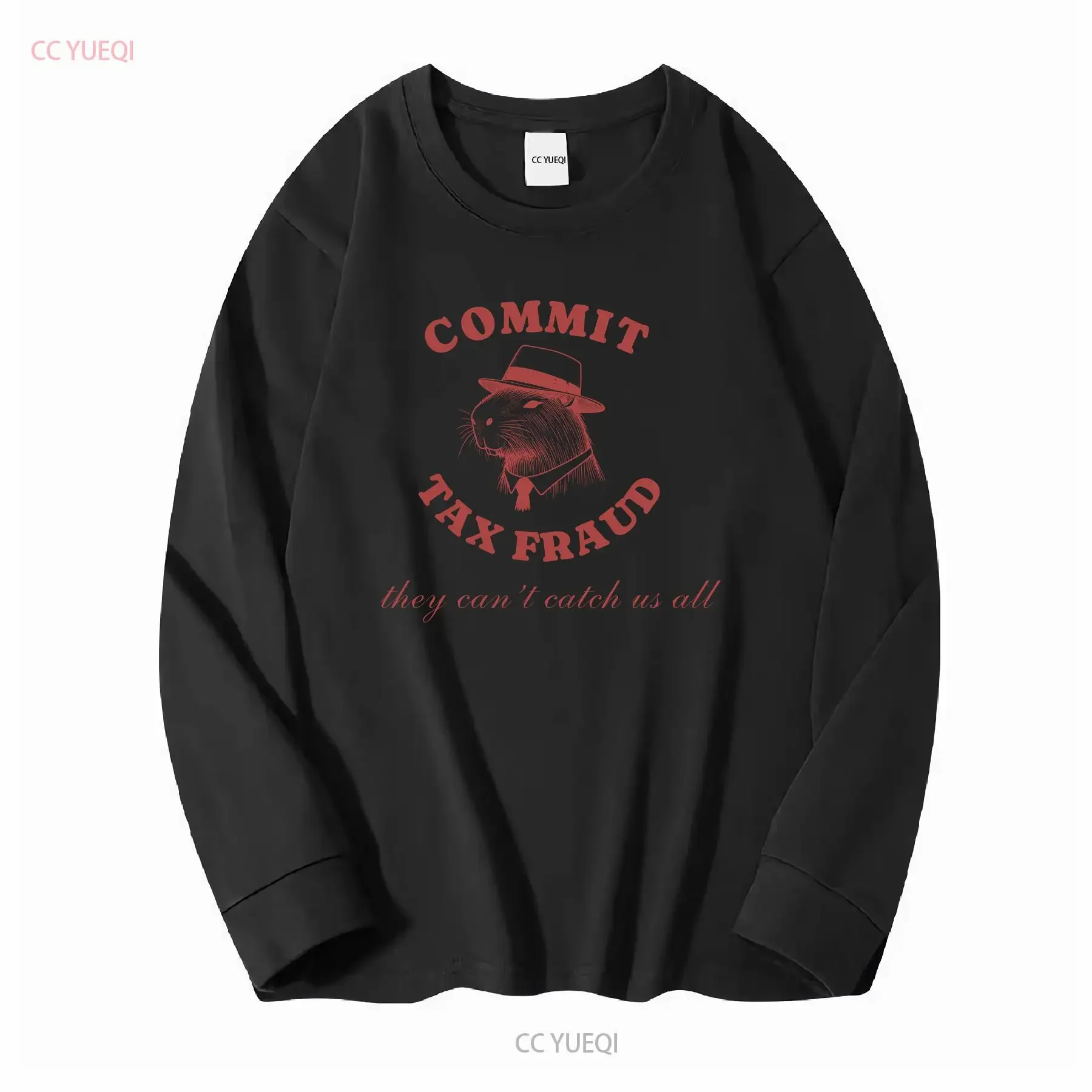 Commit Tax Fraud Capybara T-Shirt UNISEX FREESHIP Vintage Washed Top für den täglichen Gebrauch Weiche Unisex-Mode Stilvolle Homme