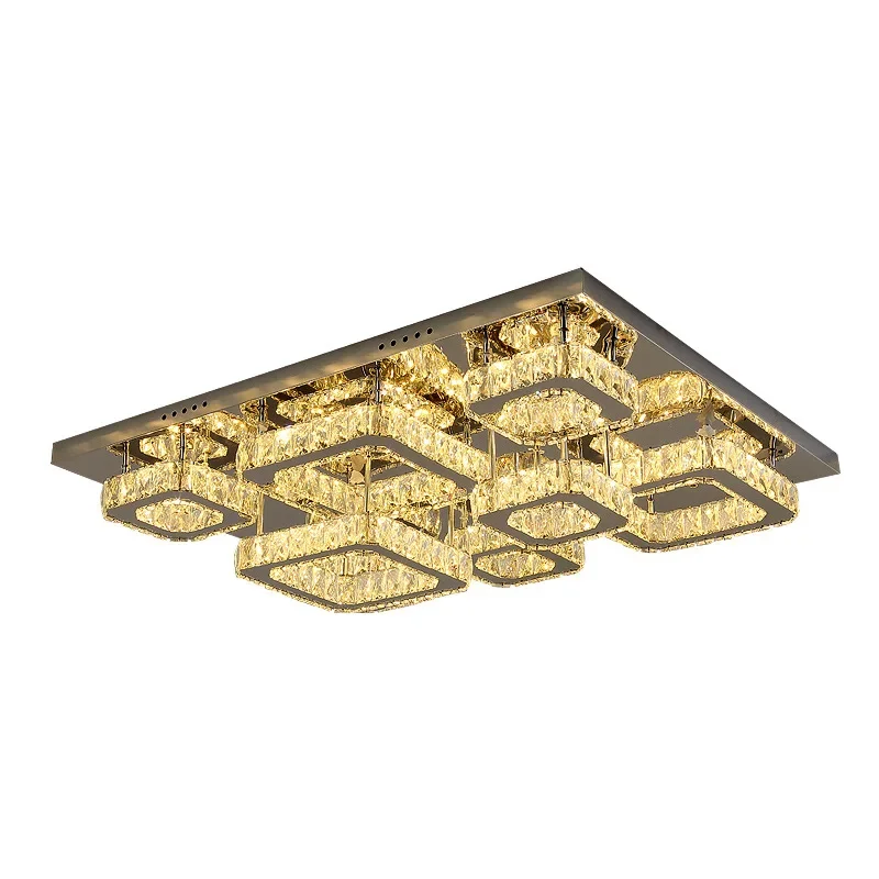 

Living room light, simple modern atmosphere light luxury crystal light ceiling rectangular hall main