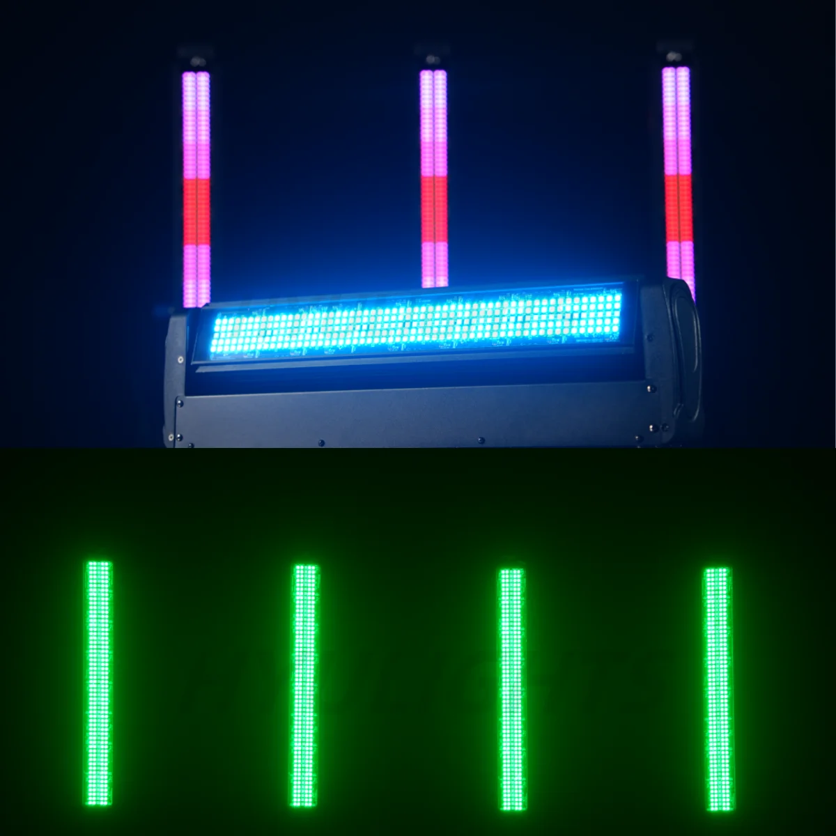 2PCS 200W 2-seitiger Beam-Vorhang & Strobe 360 ° Unendlich Rotierender LED Moving Head DJ Bar Bühneneffekt-Licht – Detail 7