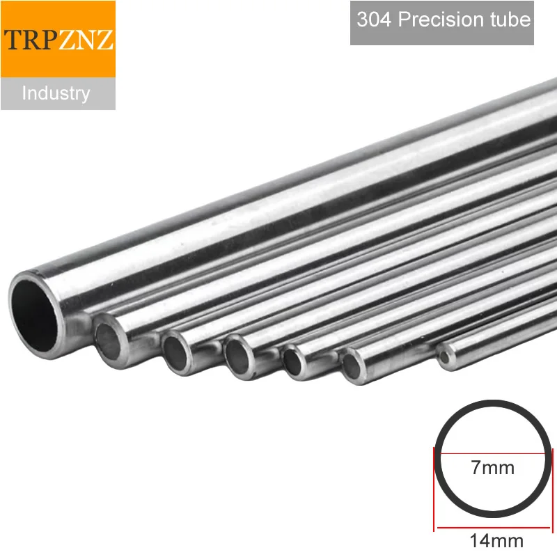 Tubo de precisión de acero inoxidable 304, diámetro exterior de 14mm, grosor de pared de 3,5mm, diámetro interior de 7mm, tolerancia de 0,05mm, od14 x 3,5mm