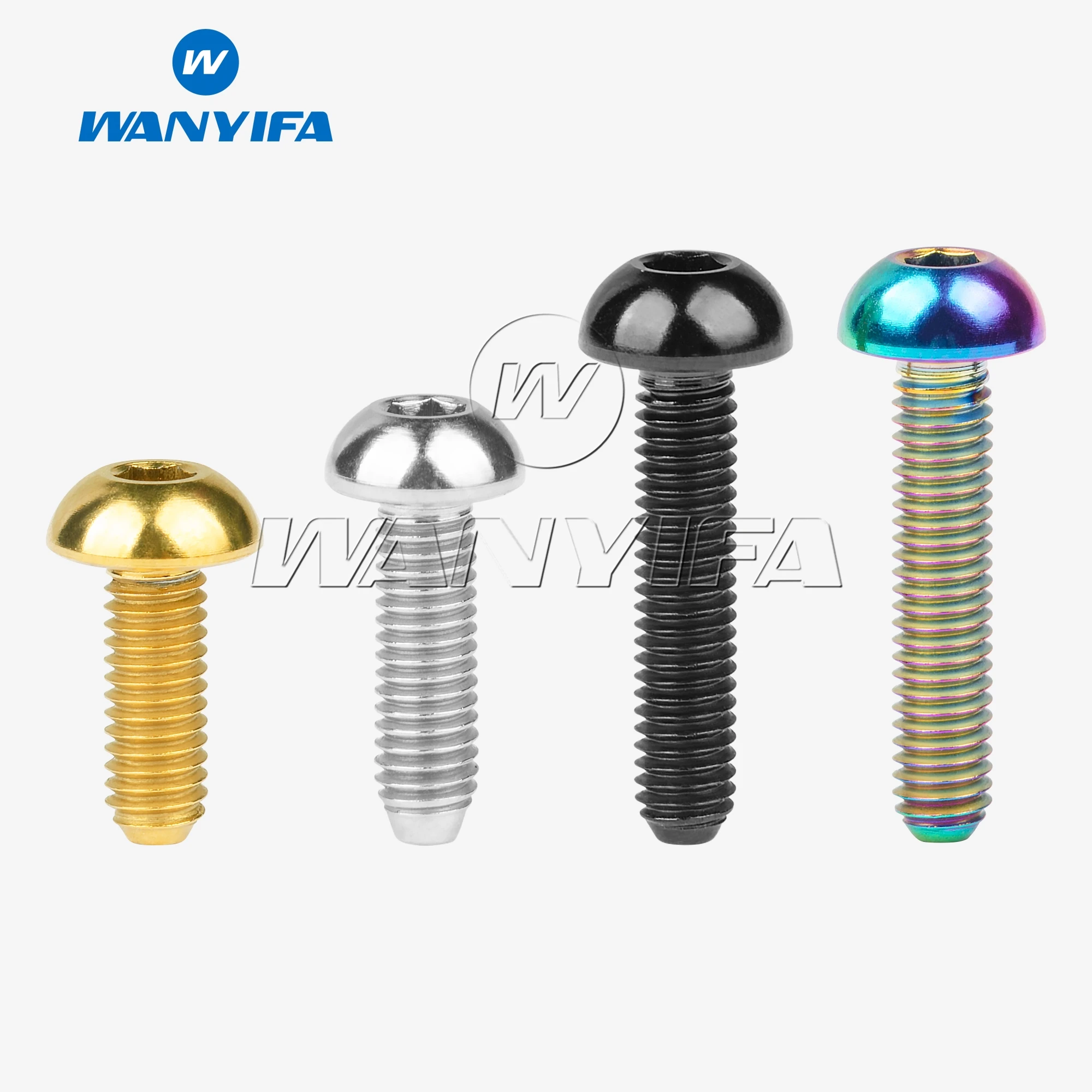 Wanyifa Titanium Bolt M3x8 M3x10 M3x12mm M3x15mm Allen Key Head Screws for Bicycle