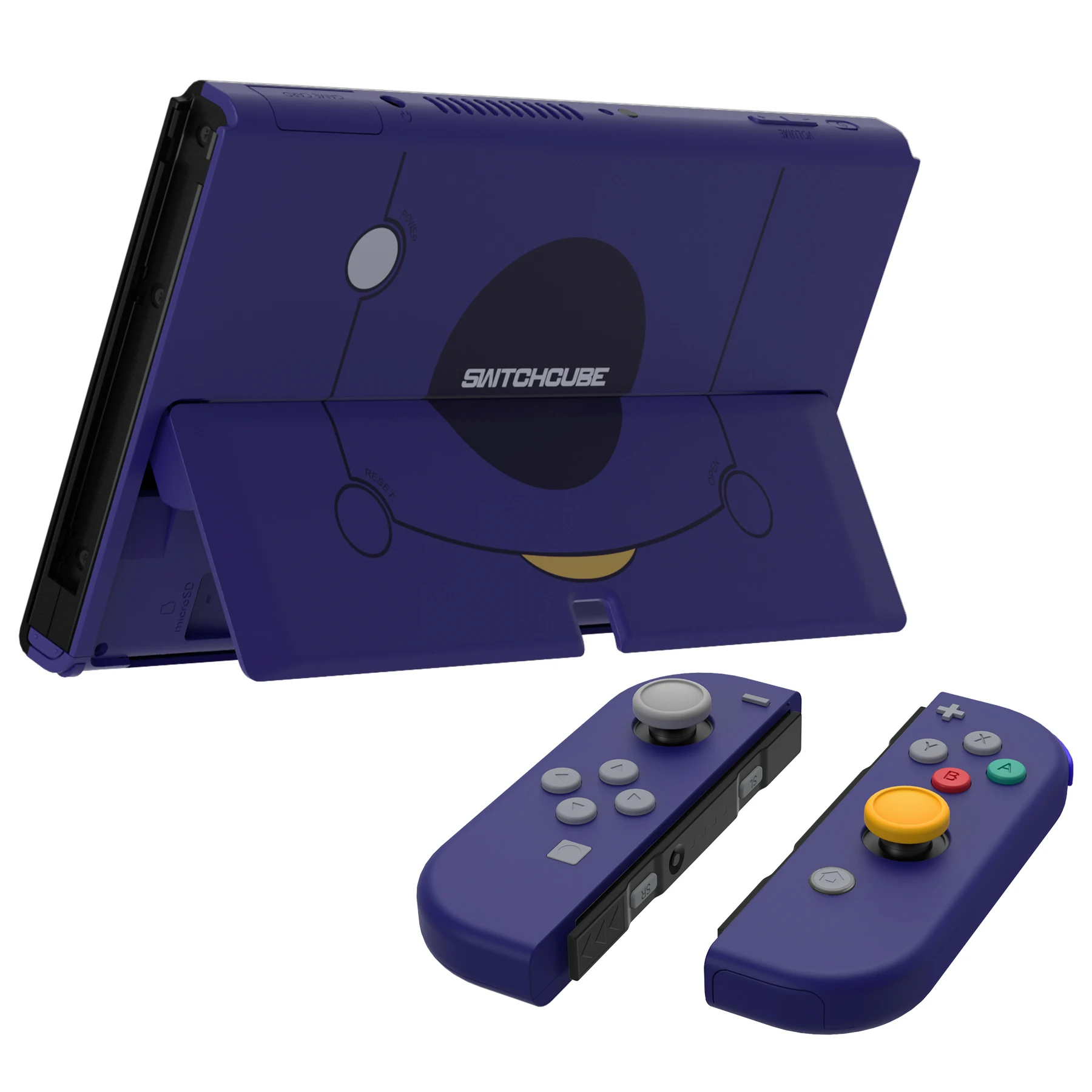 eXtremeRate Custom Full Set Shell, Ersatz-Rückplatte aus Metall, Joycon-Gehäuseknöpfe für Nintendo Switch OLED