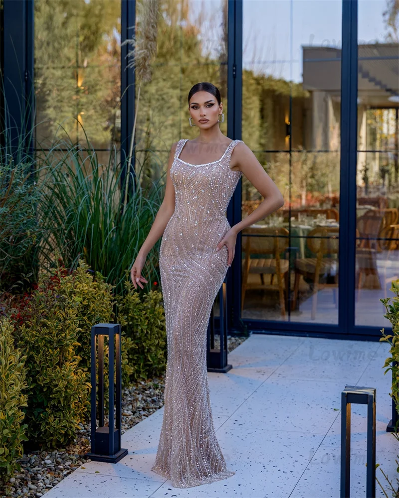 Customized Luxury Sequined Crystals Celebrity Dresses Two Piece Prom Dress Formal Evening Gowns Arabic Dubai Women Pageant Dress