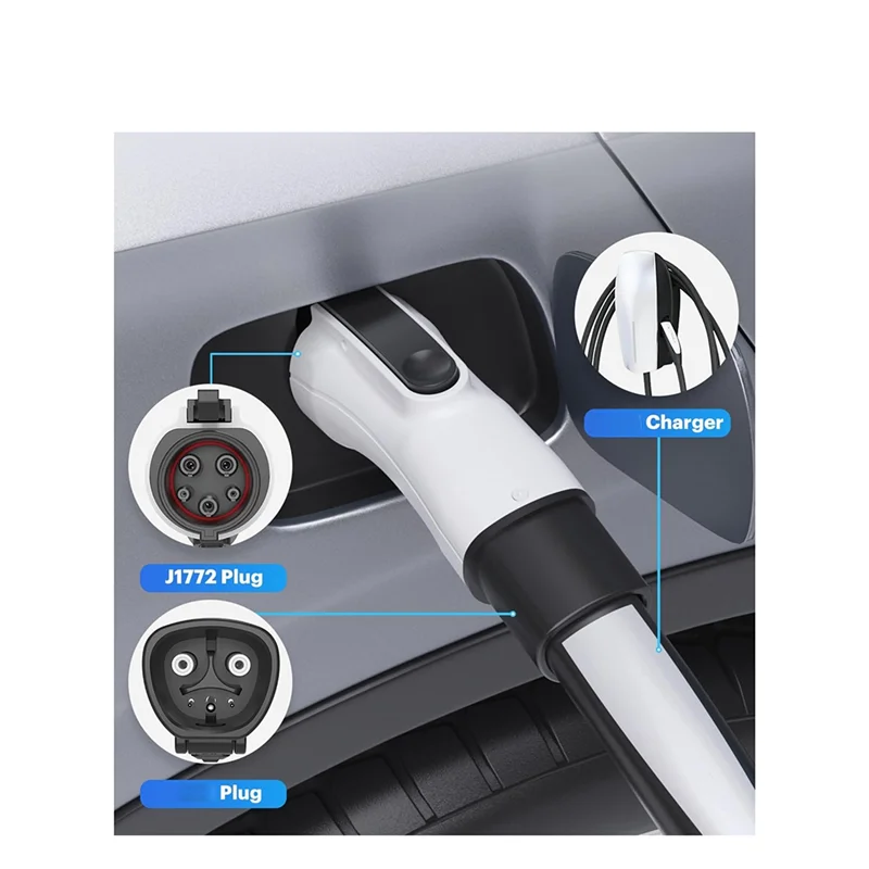 

Leading-Edge-For Tesla To J1772 Adapter, Max 60Amp 250V For Tesla Charge Adapter With Lock For Tesla J1772 EV Adapter Compatible