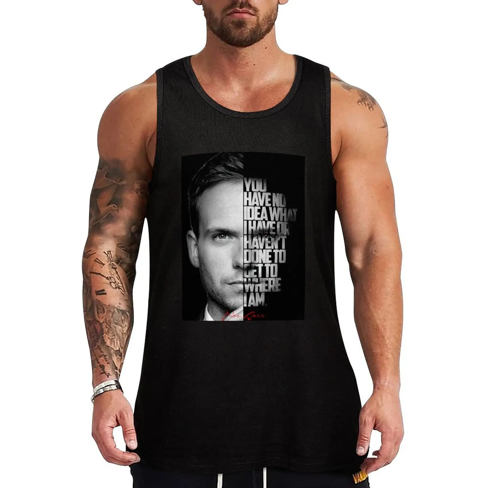 

Mike Ross Tank Top sports suits men gym clothing Muscle fit mens clothing