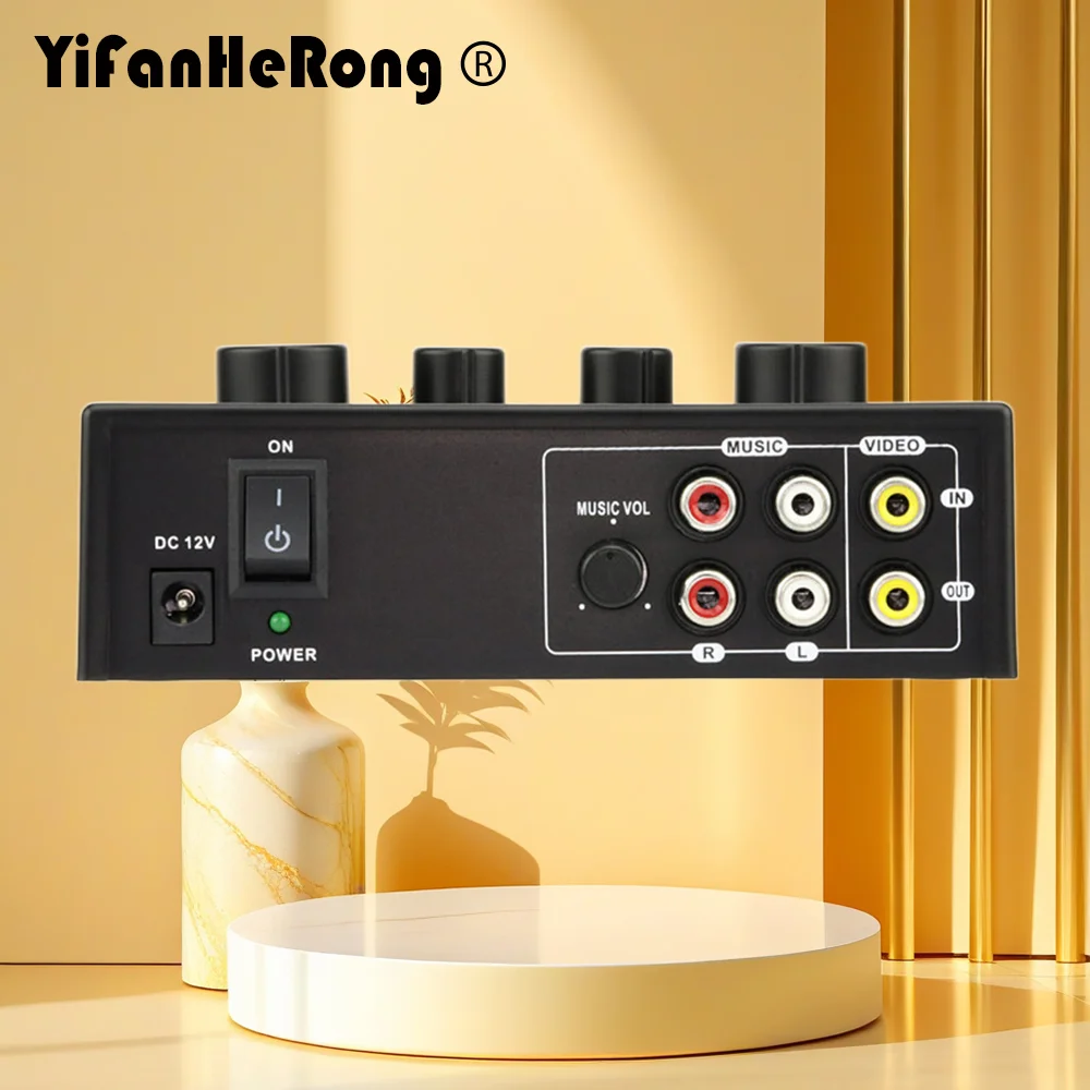 EU Plug Karaoke Sound Mixer Audio System Professional Portable Digital Audio Sound Karaoke Machine Echo Mixer System