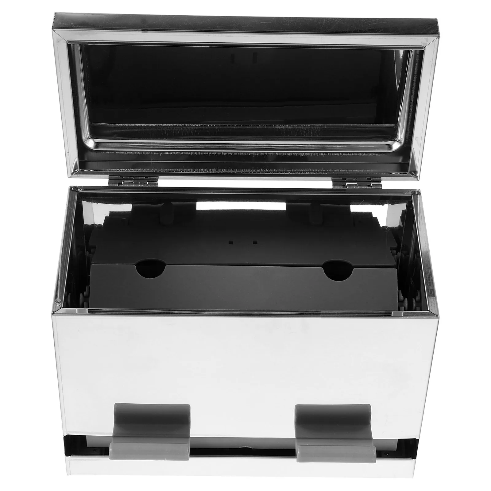 

Automatic Press Stainless Steel Straw Holder Large Capacity Chopsticks Storage Box Multi-Functional Dispenser for Restaurant