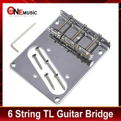 탑 로딩 96.5x80MM 3 새들 브리지, TL 6 스트링 일렉트릭 기타 크롬 음악 액세서리