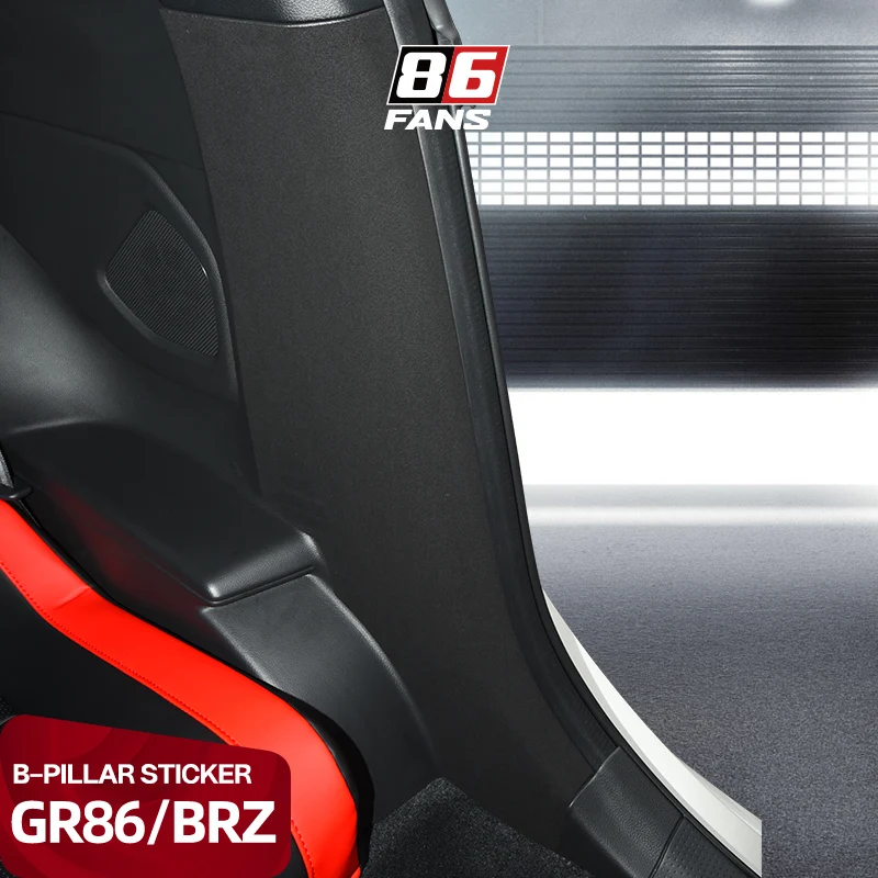

Car Black Anti-scratch Stickers On Both Sides Of The Car's Internal B-pillar Protect Door For Toyota GR86 Subaru BRZ 2022 2023