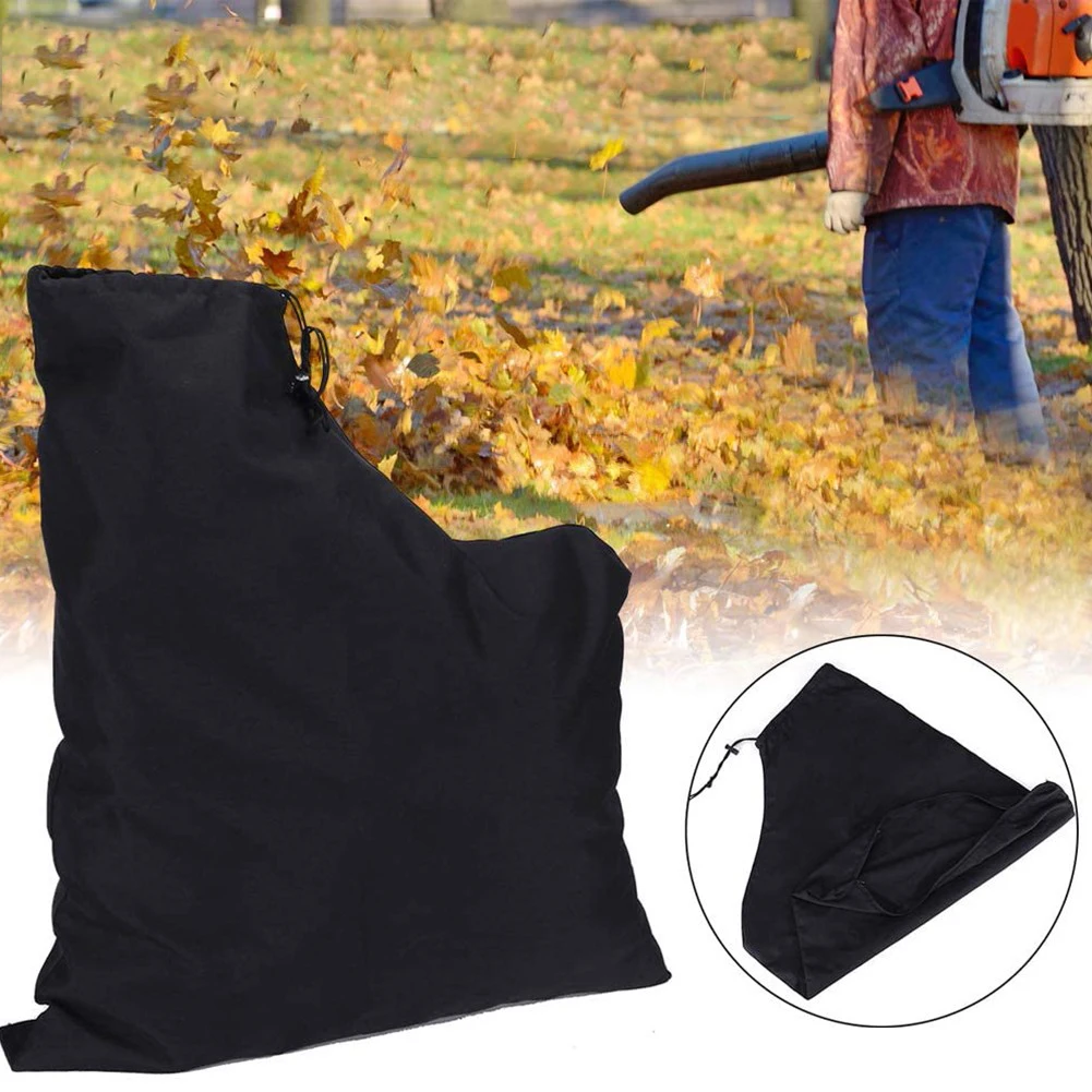 420D Waterproof For Leaf Blower Bag with Adjustable Drawstring for Garden Vacuum and Shredder - Black 60 x 45 x 35 cm