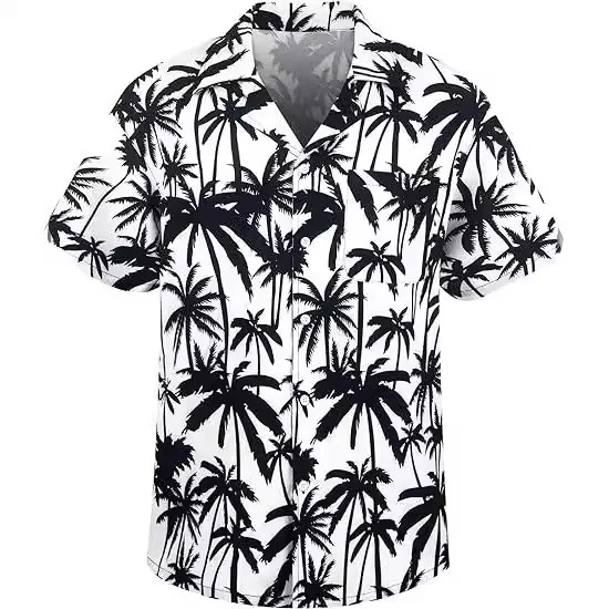 

Повседневная рубашка с коротким рукавом и принтом для ежедневной носки, пляжного отдыха, дышащая, удобная, модная, уникальный стиль