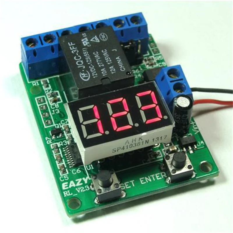 Multifunction Time Relay Board, Timer, Counter, Countdown, Trigger, Voltmeter Detection Control, 12V