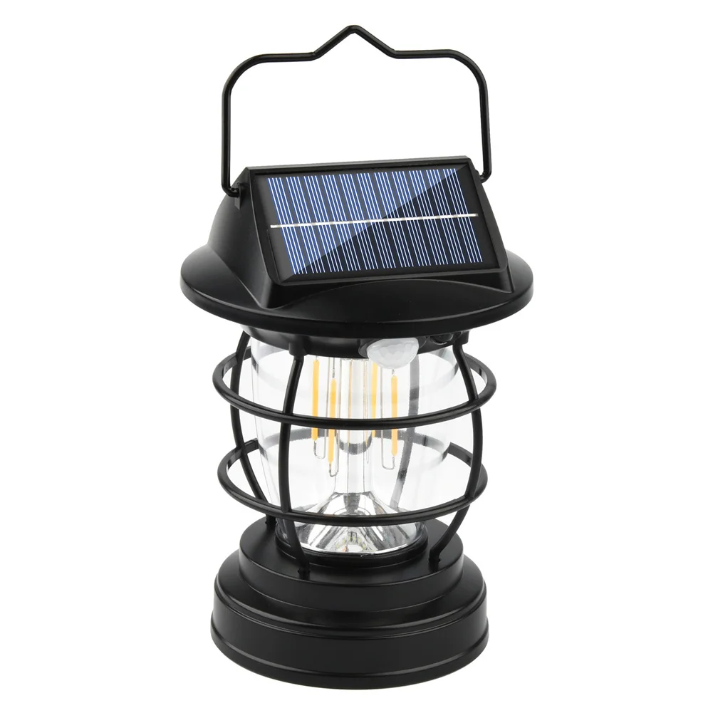 โคมไฟตั้งแคมป์พลังงานแสงอาทิตย์ชาร์จไฟได้ Type-C IP65กันน้ำ lampu SOLAR dinding สำหรับทางเข้าสวนลานบ้าน