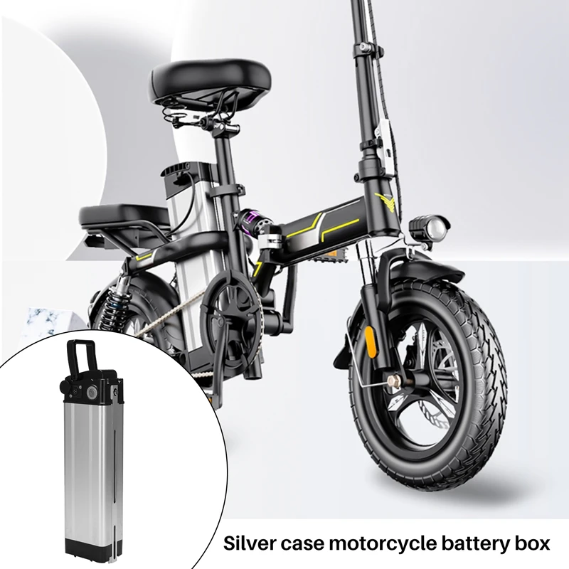 Electric Bike Plastic Lithium Battery Box 36V/48V/60V Large Capacity 18650 Holder Case Bicycle Accessories